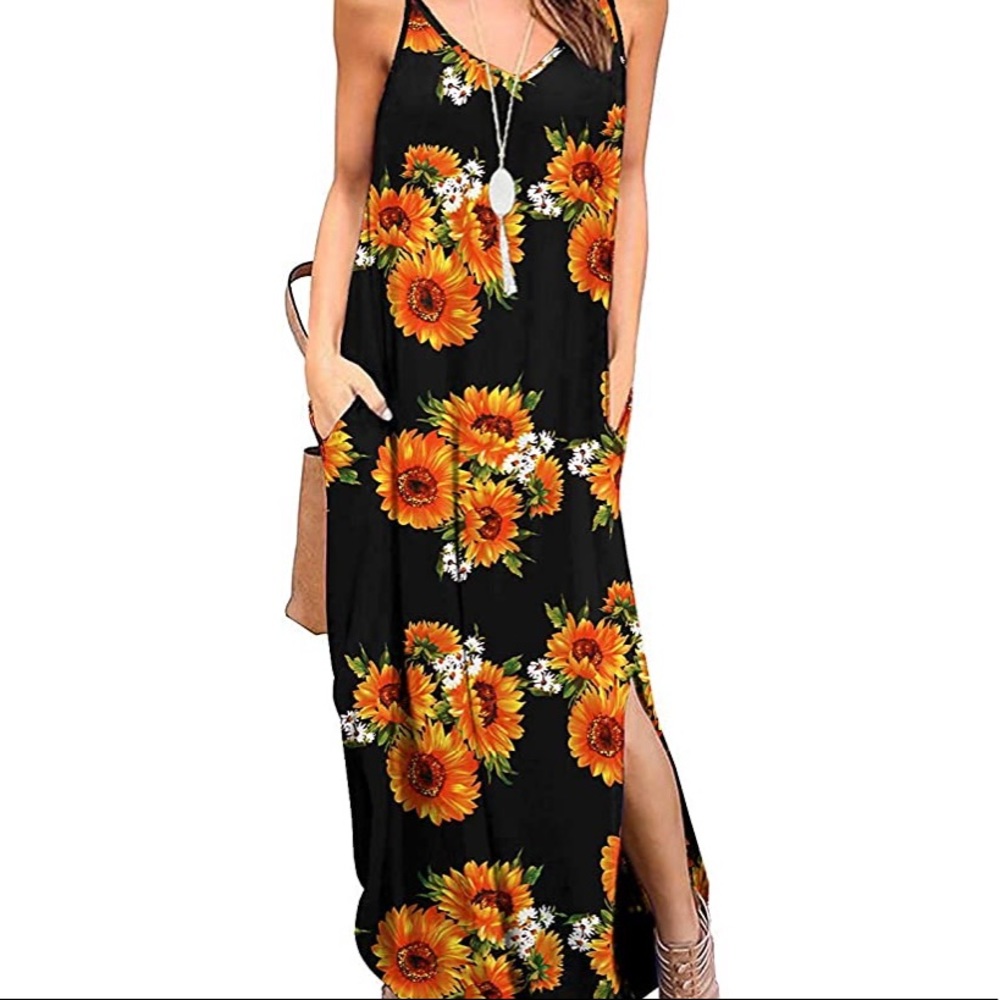 Women Casual Summer Loose Long Dress Beach - Picture 4 of 6